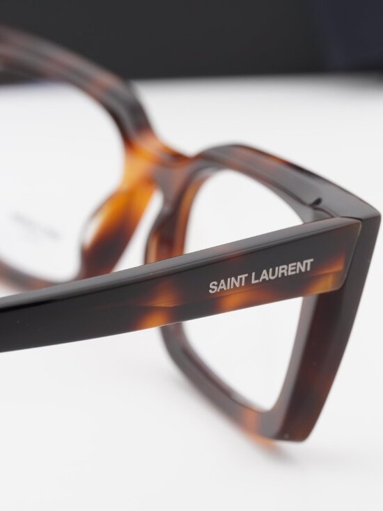 Yves Saint Laurent SL 621 002 havana crystal 54 Unisex  Saint Laurent SL554 002 Cat Eye Eyeglasses – Havana 54mm